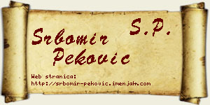 Srbomir Peković vizit kartica